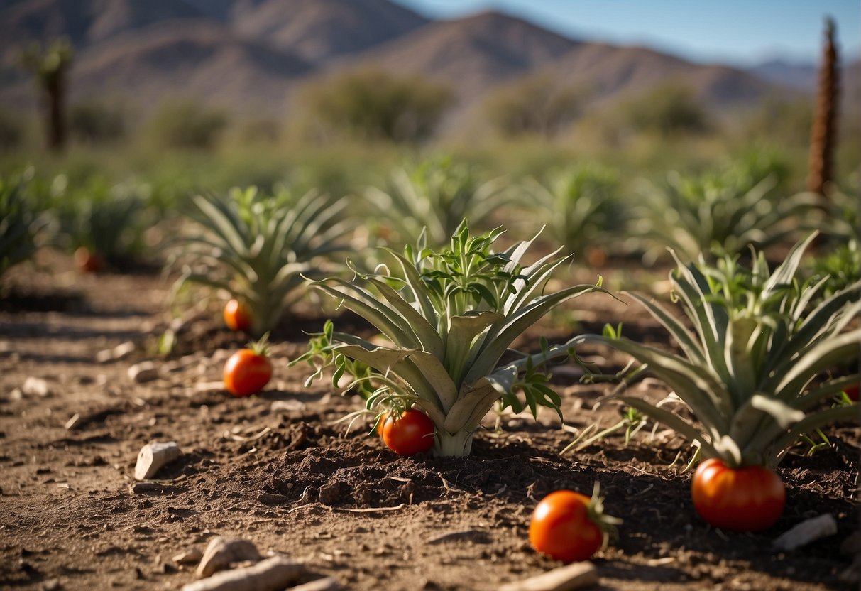 Tomato plants in Yucca Valley winter: Mulch soil, provide protection from frost, and reduce watering