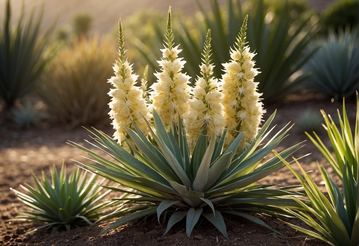 Yucca plants provide shade, soil erosion prevention, and habitat for wildlife in the garden