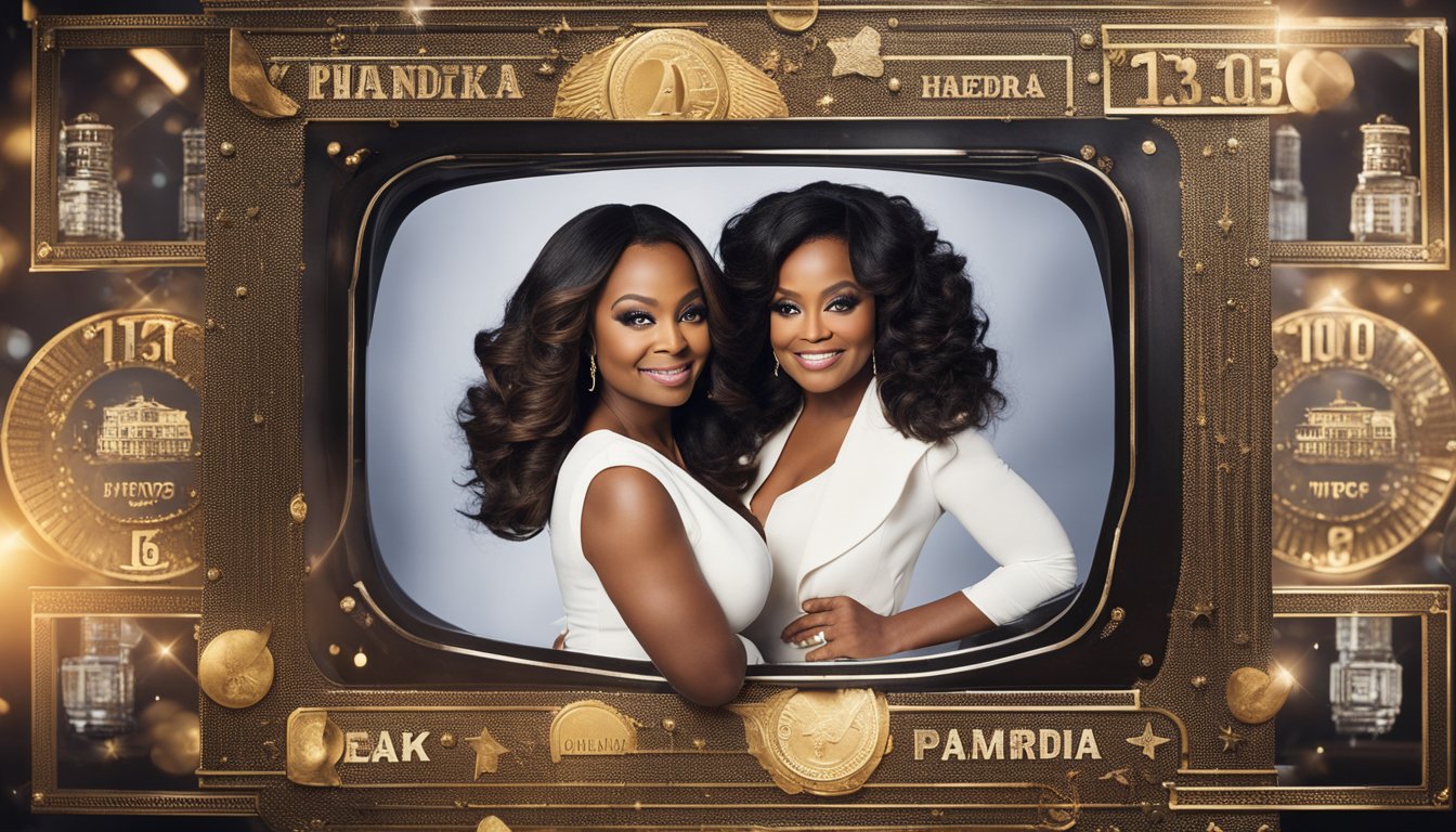 Phaedra Parks' early life and career depicted through a series of milestone events and achievements, showcasing her rise to success and accumulation of wealth