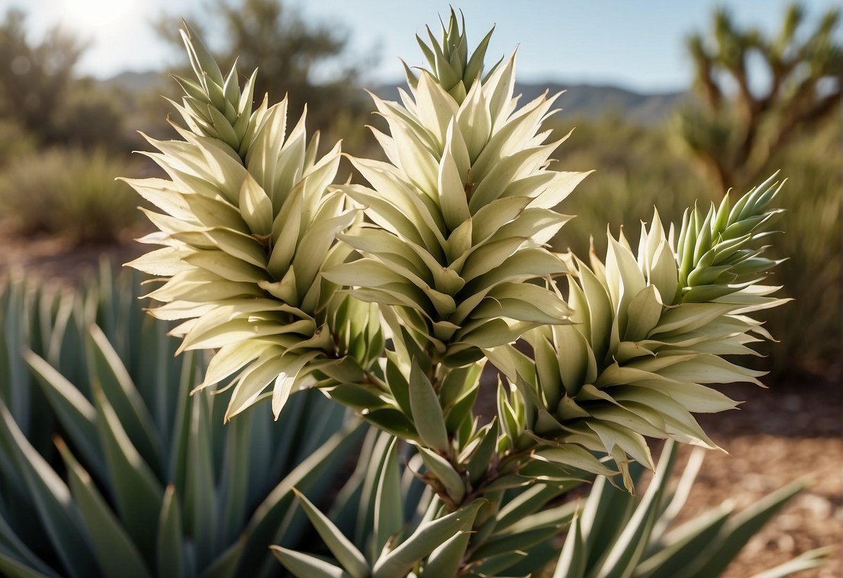 Spanish dagger yucca plants bloom with proper care and maintenance. Prune dead leaves, provide adequate sunlight, and water sparingly to encourage flowering