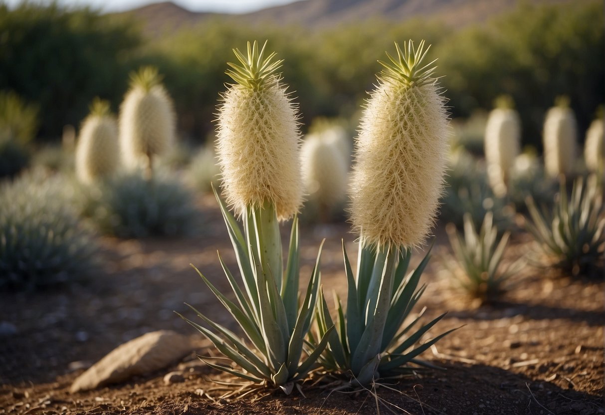 Wildlife forages on yucca plants for food and shelter, illustrating their ecological importance