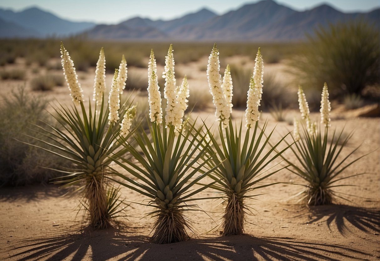 Yucca plants thrive in arid desert climates with sandy soil and minimal rainfall. They are often found in hot, dry regions with plenty of sunlight