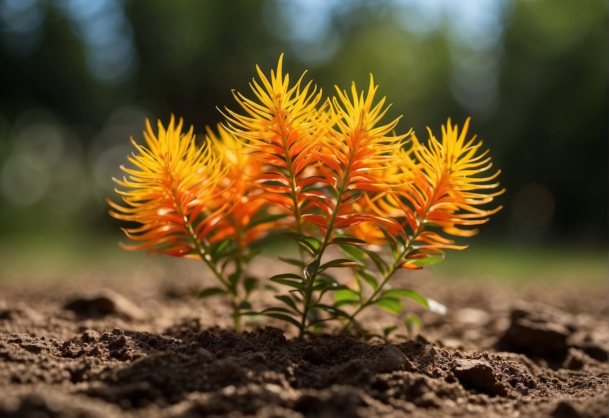 Firebush grows rapidly in well-drained soil with full sun. It thrives in warm climates and can reach heights of 6-8 feet