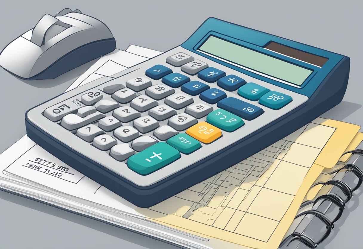 A calculator displaying SETC tax credit amount being claimed