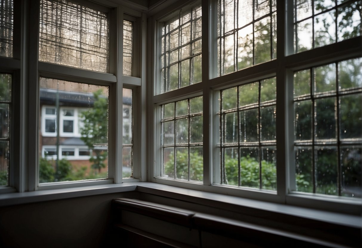 A window with visible gaps and drafts, causing discomfort and increased energy costs