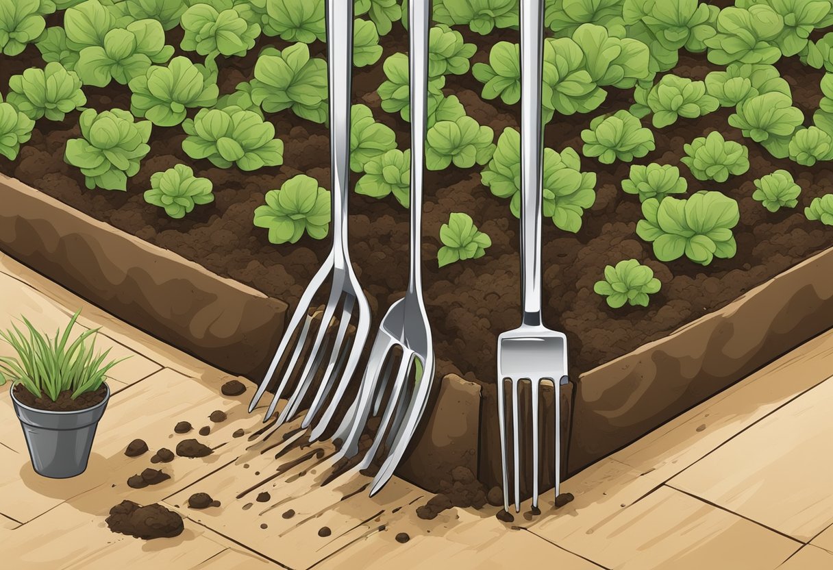 Loosen soil with a garden fork. Add compost and mix well. Water thoroughly. Repeat yearly for healthy plants