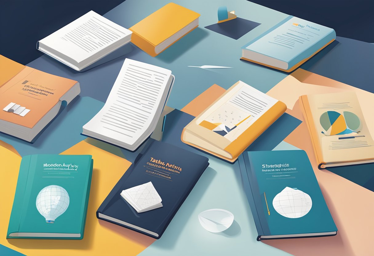 A table with 5 books on strategic analysis and decision-making. Each book has a different cover design, representing the top modern thinkers in the field