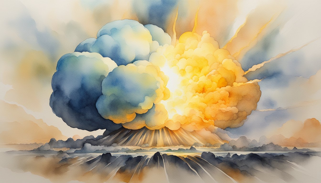 A nuclear bomb splits atoms, releasing immense energy.</p><p>This causes a chain reaction, creating a powerful explosion