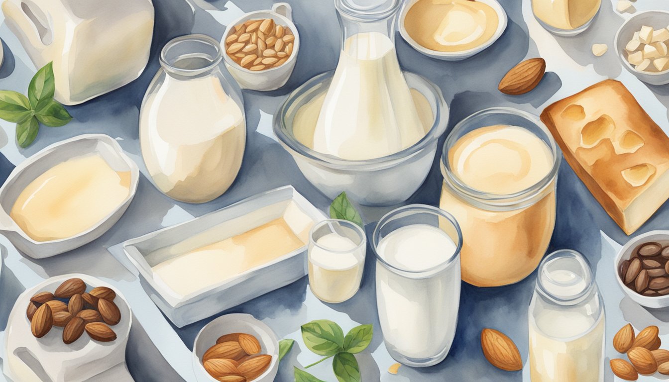 Various milk types (dairy, almond, soy) displayed with "Is milk good for you?" headline above