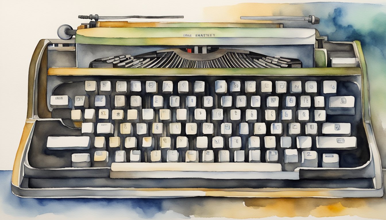 A keyboard morphs from old typewriter to modern qwerty layout