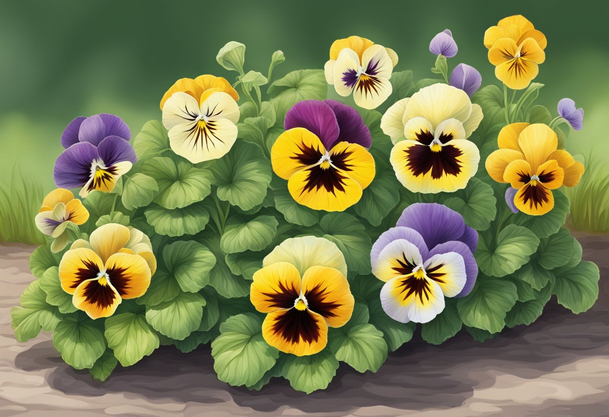 Pansies wilt and wither at temperatures above 85°F