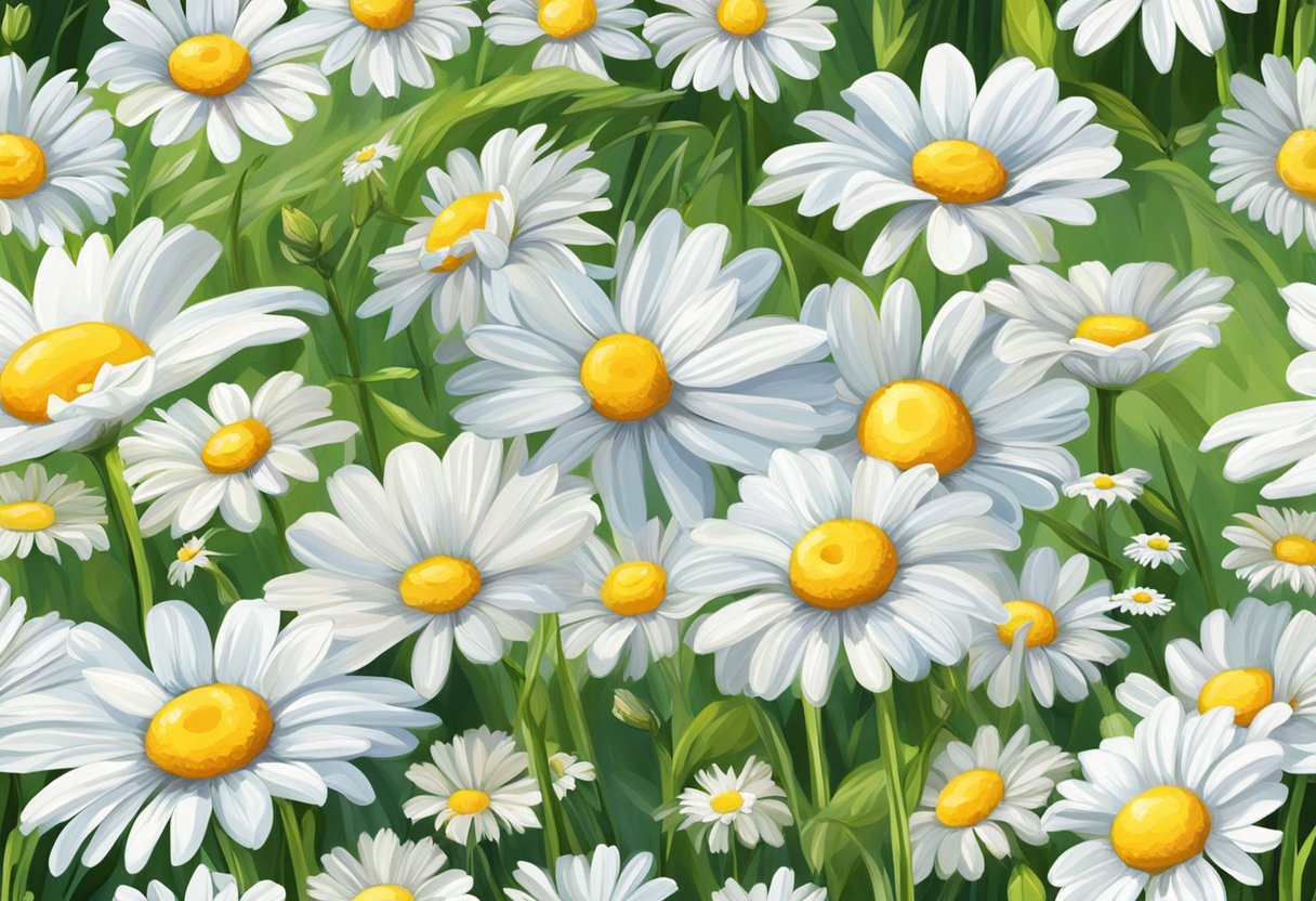 Daisies emit a sweet, delicate fragrance, like a gentle breeze carrying the scent of fresh, blooming flowers through a sunlit meadow