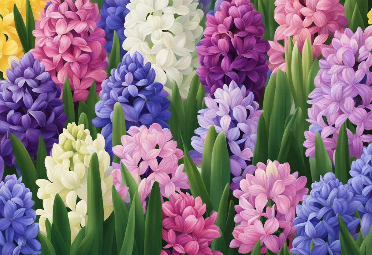 Hyacinths bloom for 2-3 weeks in a vibrant display of colorful, fragrant flowers