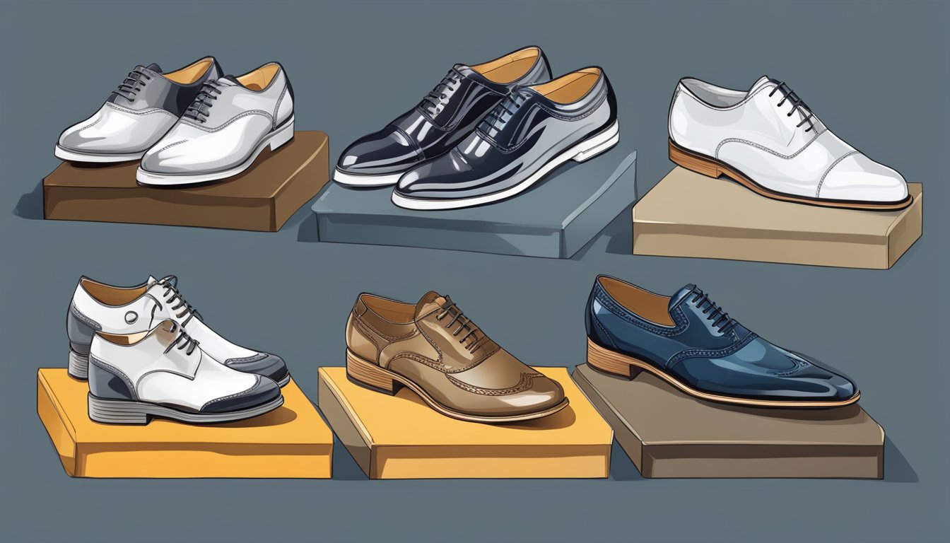 A display of men's stylish branded shoes for every occasion