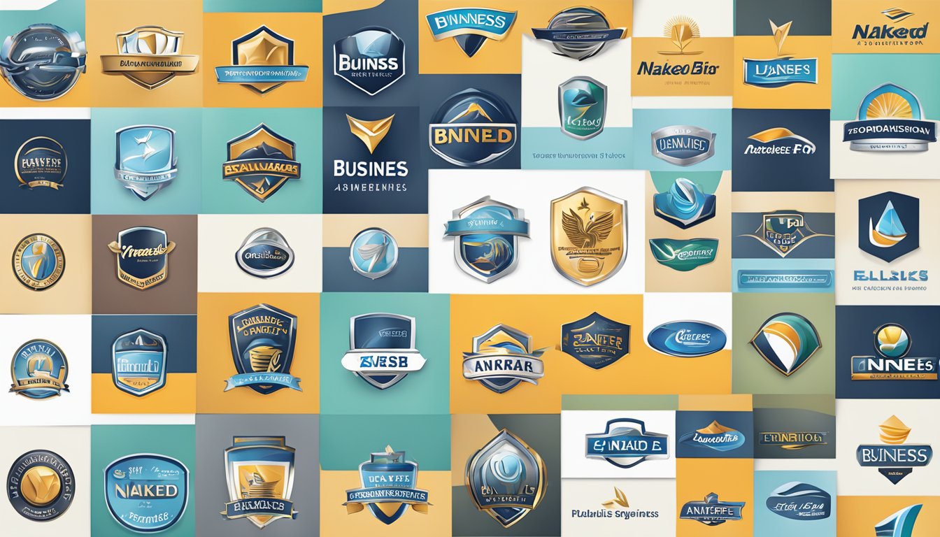 A group of business logos, including Naked Brand stock, arranged in a strategic partnership formation