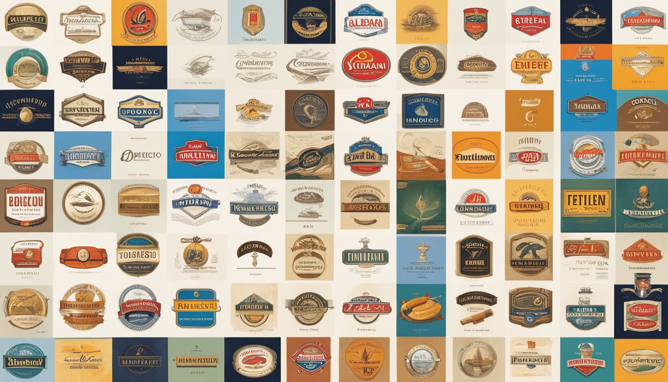 A timeline of iconic cigarette brand logos from the 1900s to present day, showcasing the evolution of design and marketing strategies