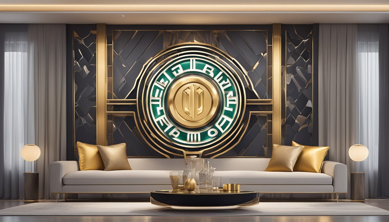 A lavish display of top luxury brand logos on a sleek, modern backdrop