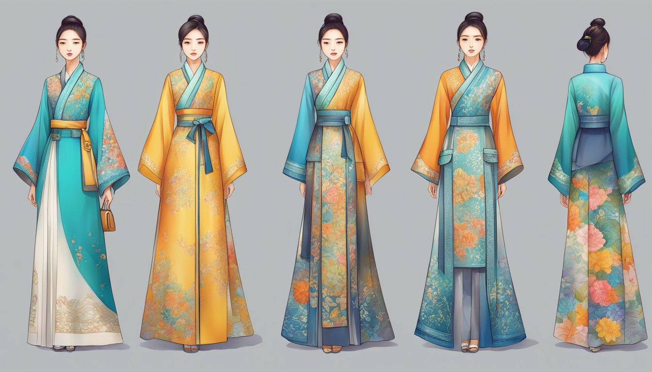 Vibrant colors and intricate patterns adorn modern Korean clothing designs, reflecting emerging trends in the fashion industry