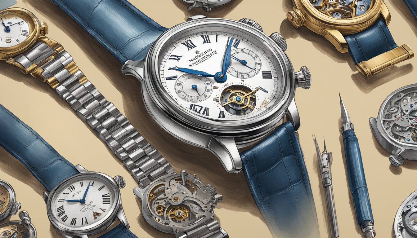 A workshop filled with intricate watchmaking tools and elegant timepieces, showcasing the art of horology in Singapore