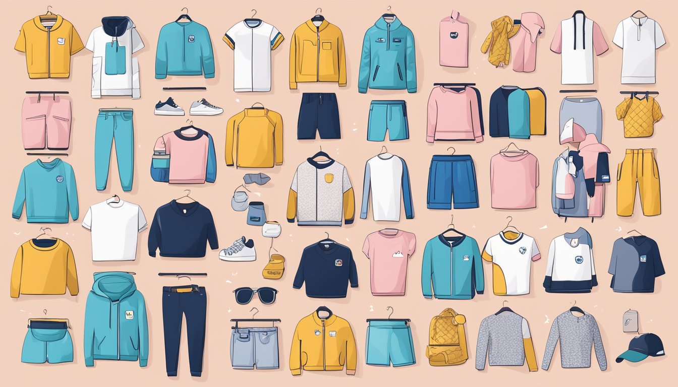 A group of Australian clothing brands surrounded by social media icons, with likes and comments floating above them
