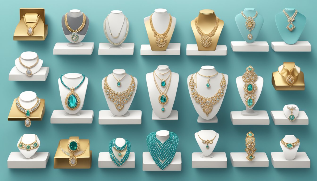 A display of top jewelry brands with a list of frequently asked questions surrounding them