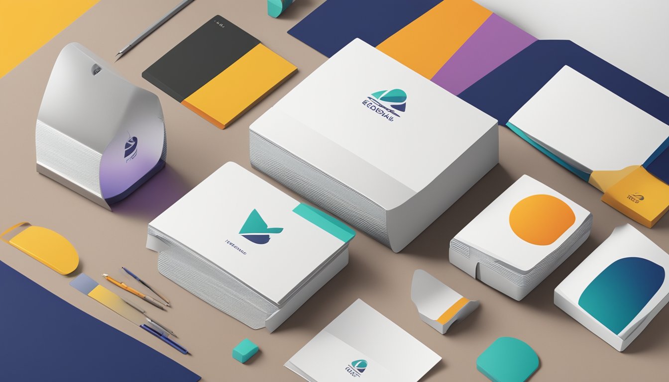 A logo prominently displayed on a product, surrounded by complementary colors and design elements, conveying a clear and distinct brand identity