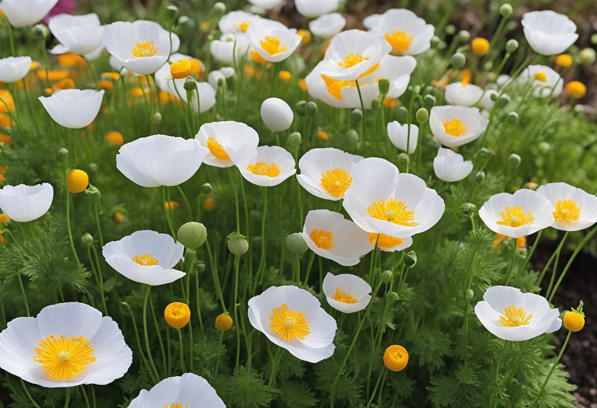 Iceland poppy seeds are sown in well-drained soil. They need full sun and regular watering. The plants will bloom in a variety of colors, including white, yellow, orange, and pink