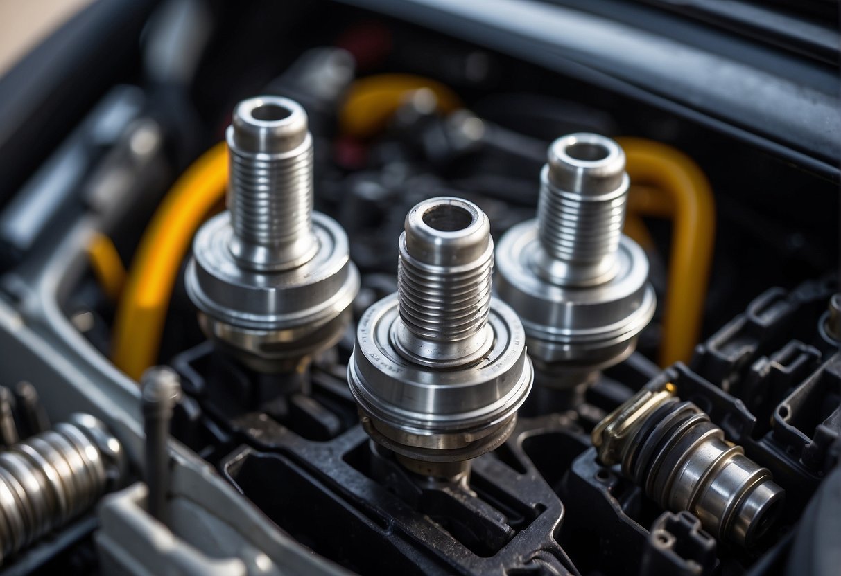 Spark plugs being installed in a Volkswagen Passat engine, with a focus on the high-quality and compatible nature of the parts