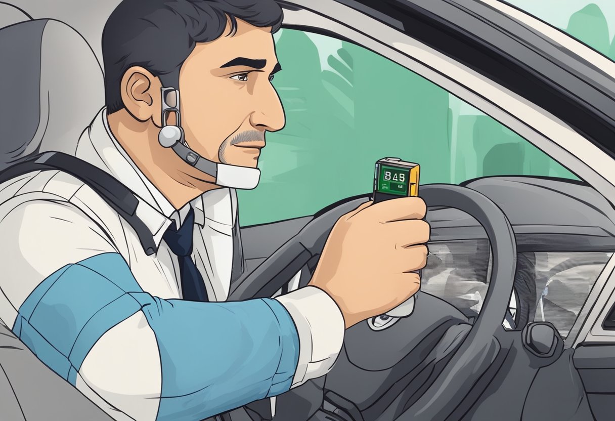 A driver refusing a breathalyzer test in Joinville, resulting in legal consequences