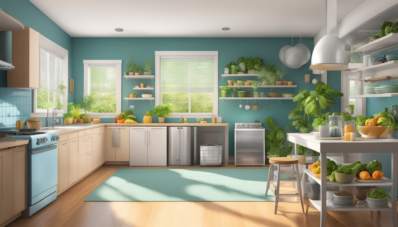 A clean, well-organized living space with proper ventilation and dehumidifiers to prevent mold growth. A healthy diet with fresh fruits, vegetables, and plenty of water to detox from mold exposure