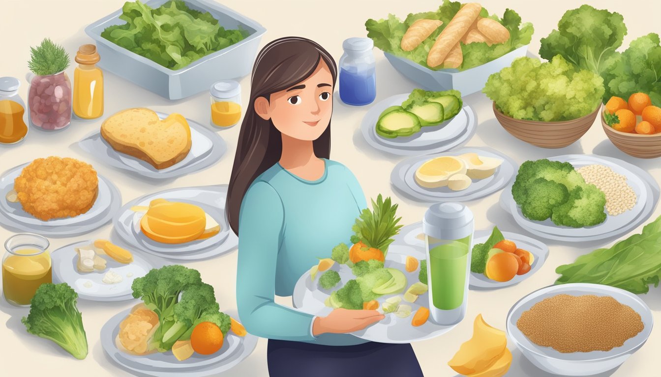 A person follows a diet plan, avoiding mold allergy-triggering foods. They receive medical treatments for allergy management