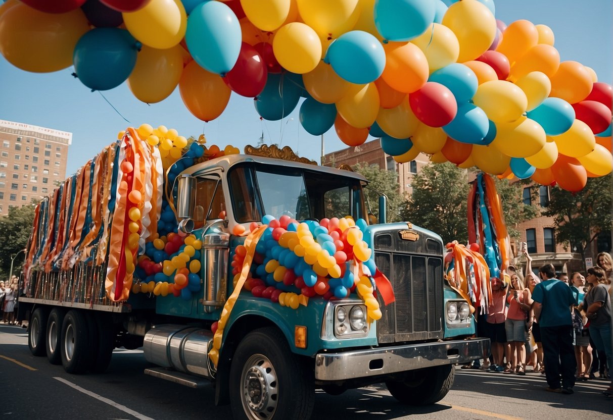 how to decorate a truck for a parade
