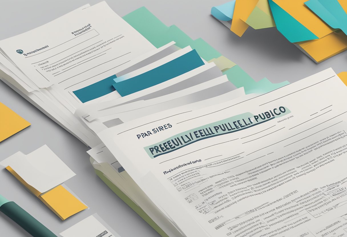 A stack of papers with the words "Frequently Asked Questions para que sirve el vello público" printed on the top page