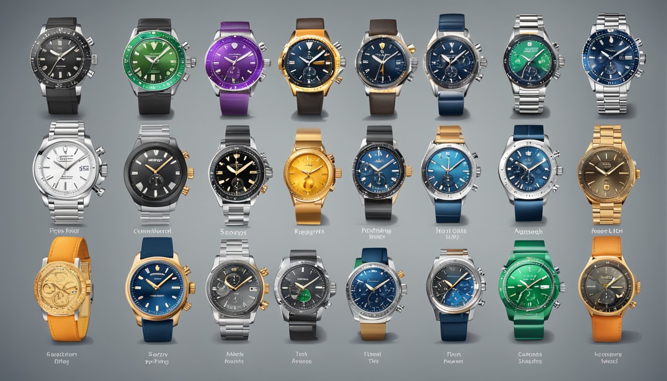 A watch brand ranking chart with brands diving into specialized categories