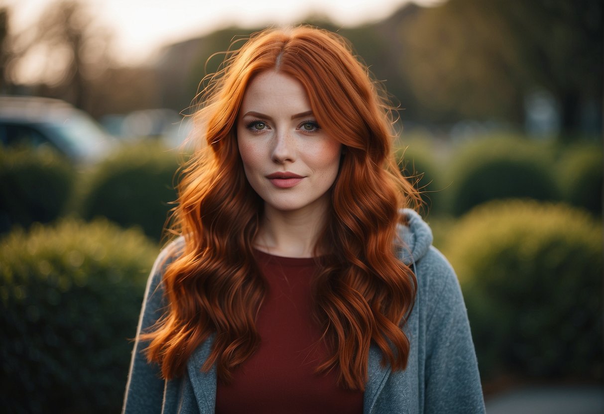 A red-haired person's pubic hair is a vibrant shade of red