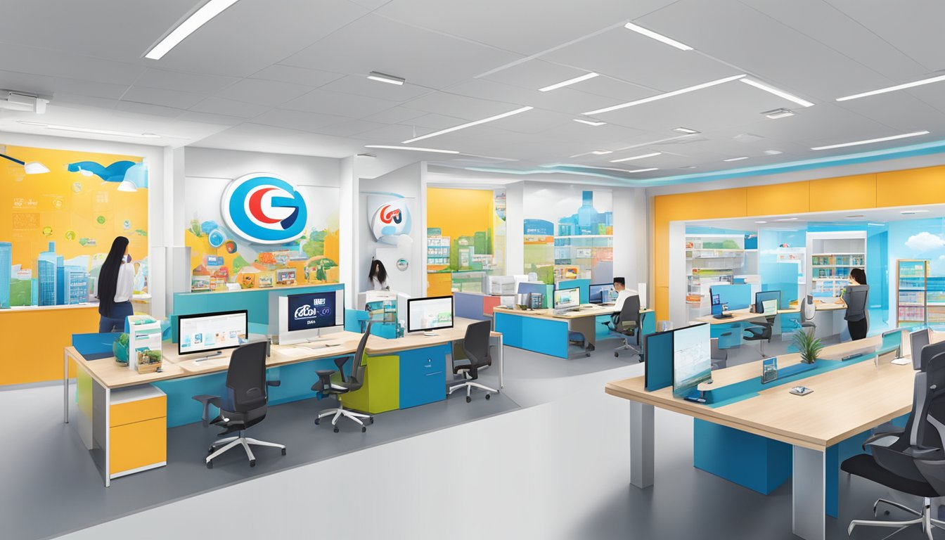 P&G's Singapore office, with iconic brands on display