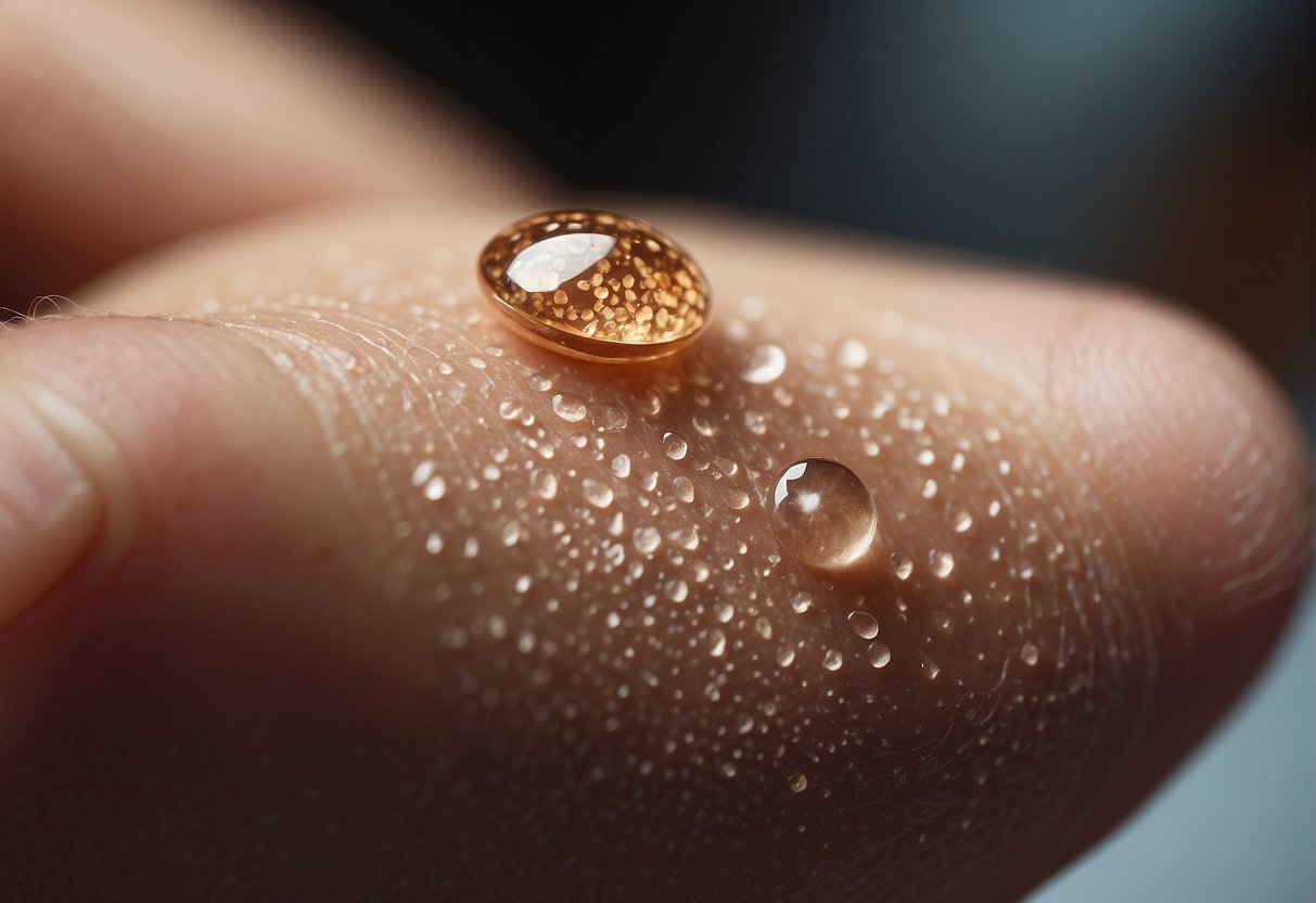 A pimple appeared in the pubic hair area