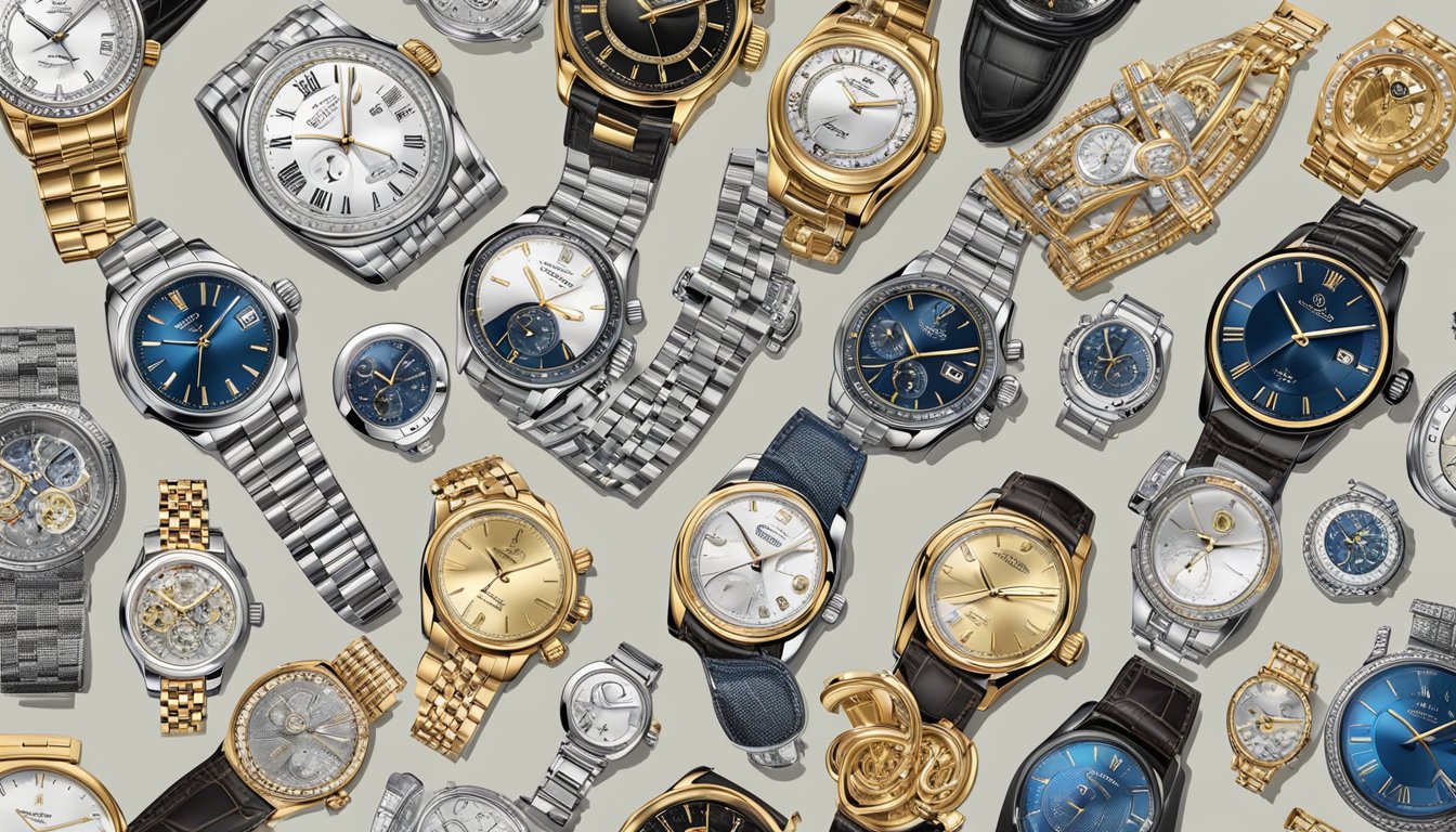 A display of luxury watches, each with its own unique story, gleams under the spotlight, showcasing the most expensive watch brands in the world