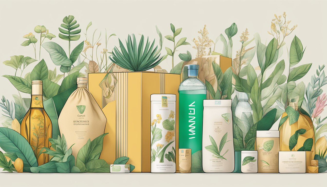 LVMH Corporate Responsibility logo displayed on sustainable packaging with diverse global icons