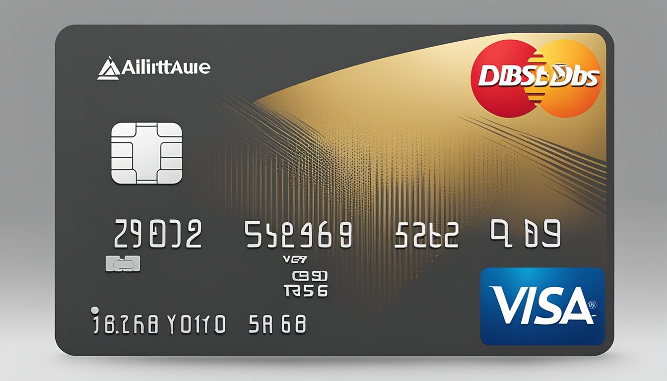 A sleek, modern credit card with the DBS Altitude Visa Signature logo prominently displayed. The card features a clean design and attractive color scheme