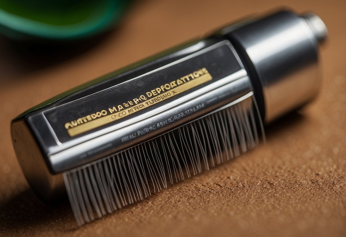 A close-up of pubic hair with text "Métodos y Consideraciones de Depilación" in the background