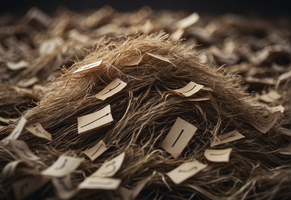 A pile of frequently asked questions surrounded by scattered pubic hair