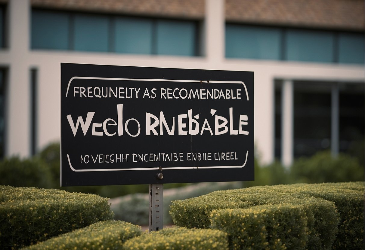 A sign with "Frequently Asked Questions" and "es recomendable quitarse el vello pubico" in bold letters