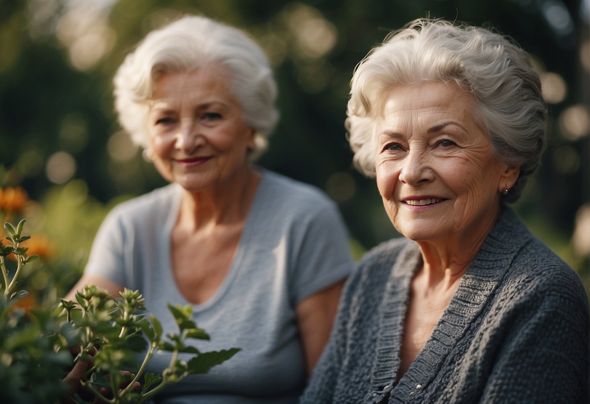 Elderly women grow pubic hair