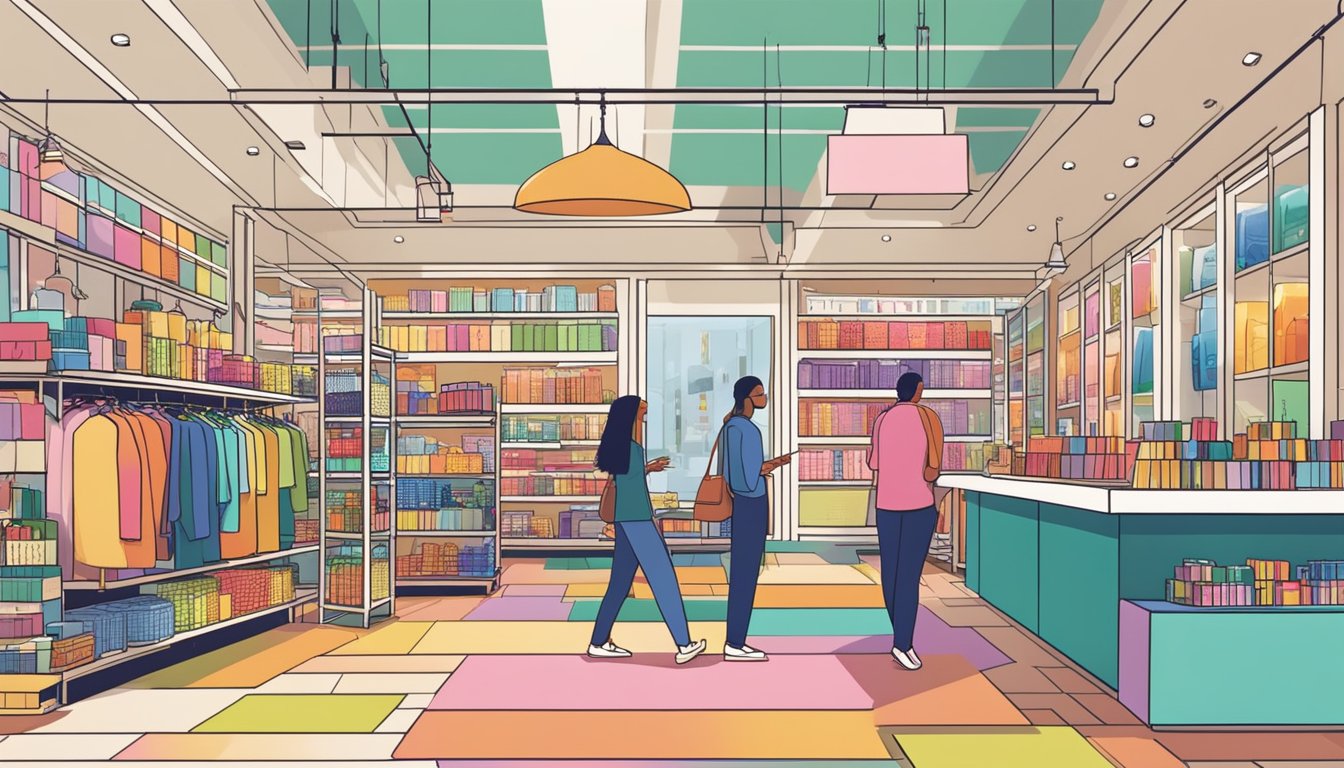 Customers browsing colorful products in a modern, well-lit store with the "Faithfull the Brand" logo prominently displayed