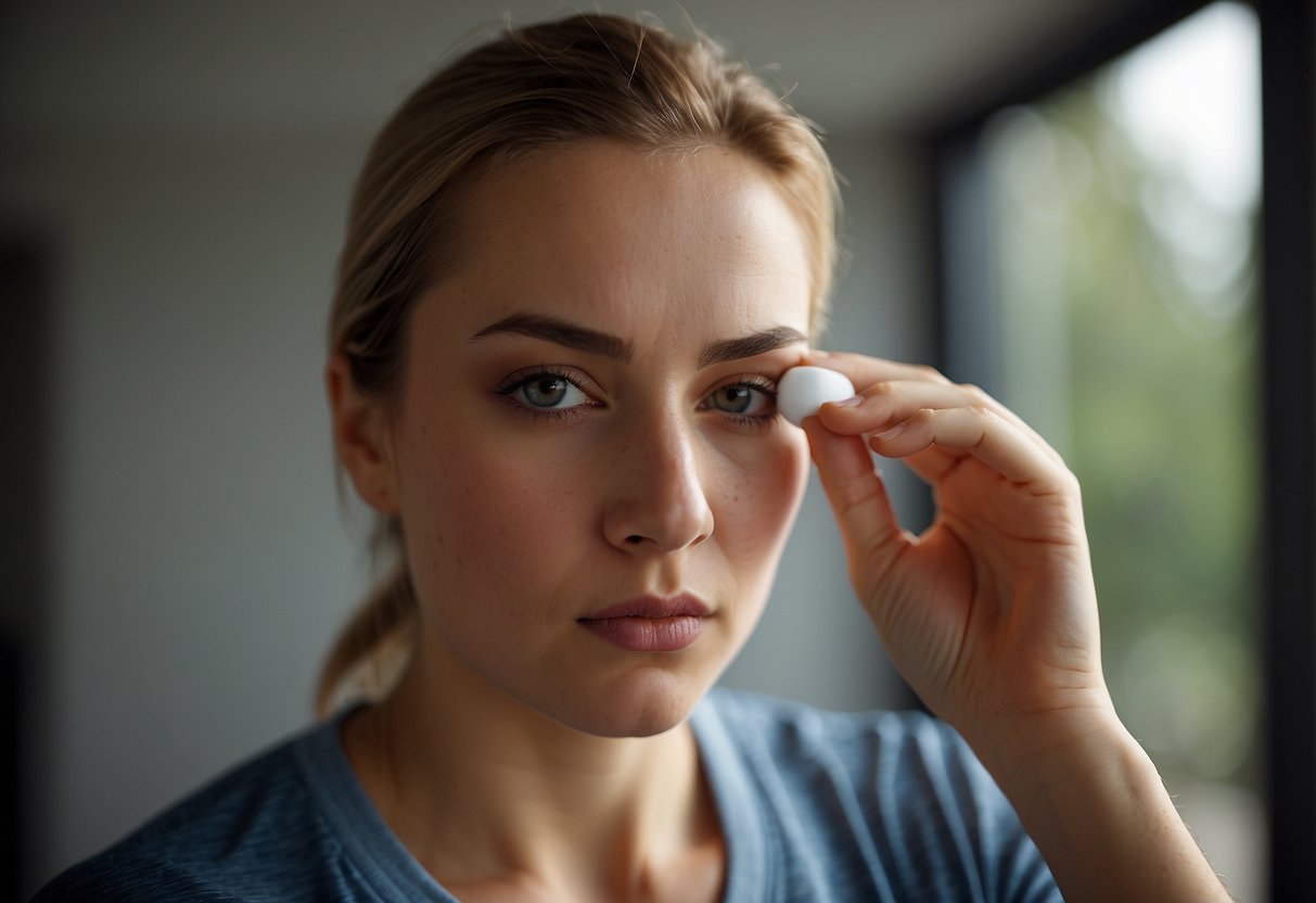Can You Workout with a Stye in 2024? Experts Explain 3 A person with a stye applies warm compress to their eyelid, takes medication, and avoids wearing makeup while exercising
