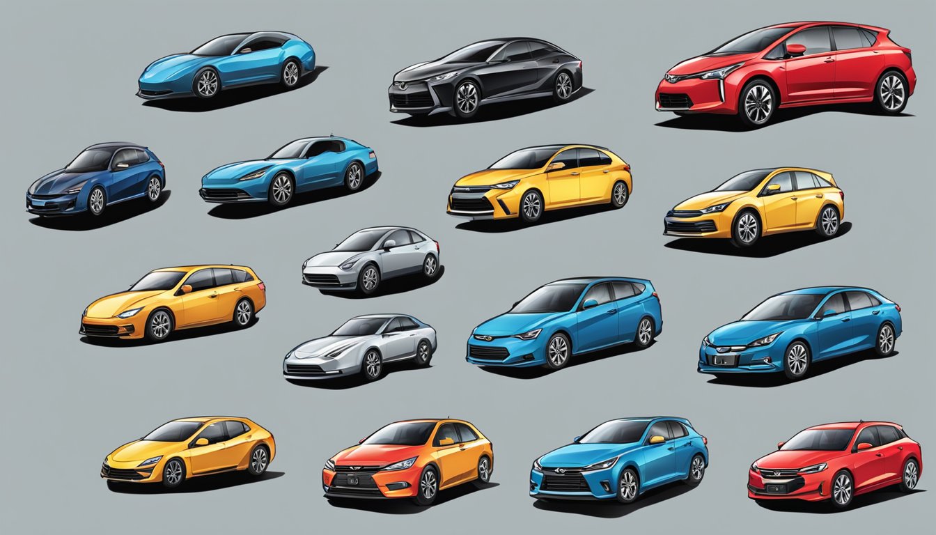 A lineup of Japanese car logos with "Frequently Asked Questions" text in bold above