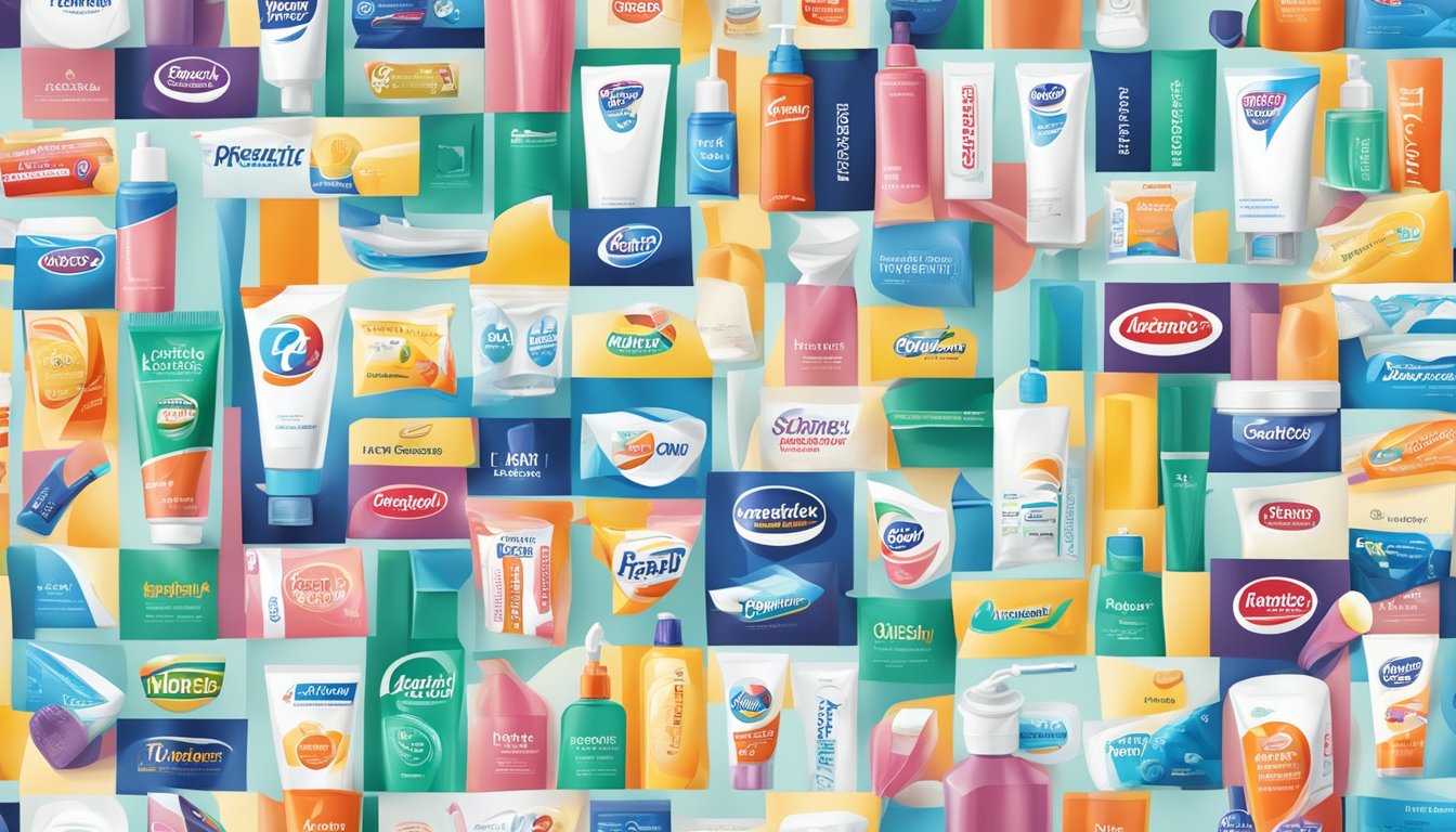 Various toothpaste brands' logos surround a central "Frequently Asked Questions" title
