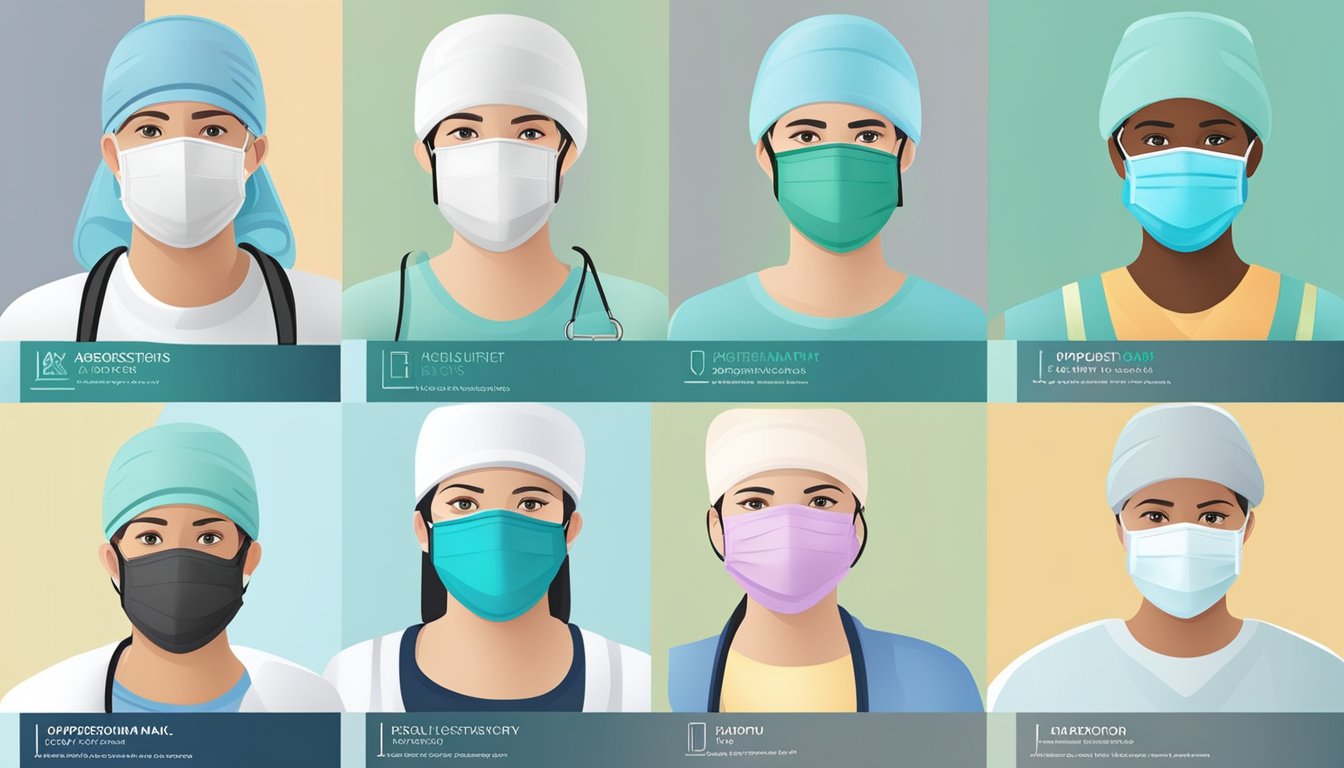 Approved surgical mask brands displayed with Regulatory and Quality Standards logo