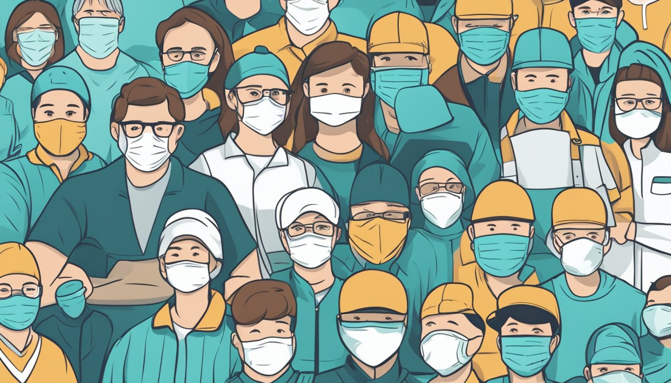 Approved surgical mask brands displayed with "Frequently Asked Questions" banner